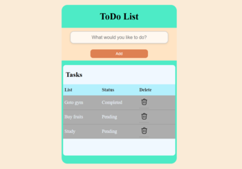 To Do list